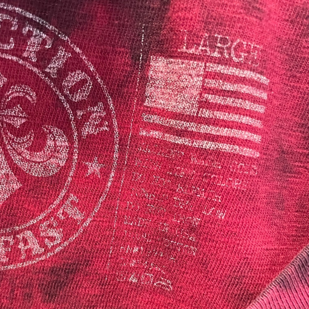Vintage Affliction Live Fast Long Sleeve Shirt Red Size Large Y2K Skull Grunge - Picture 2 of 8